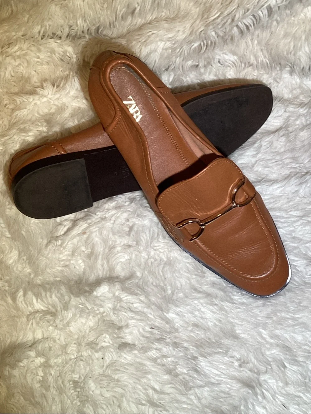 Zara brown leather